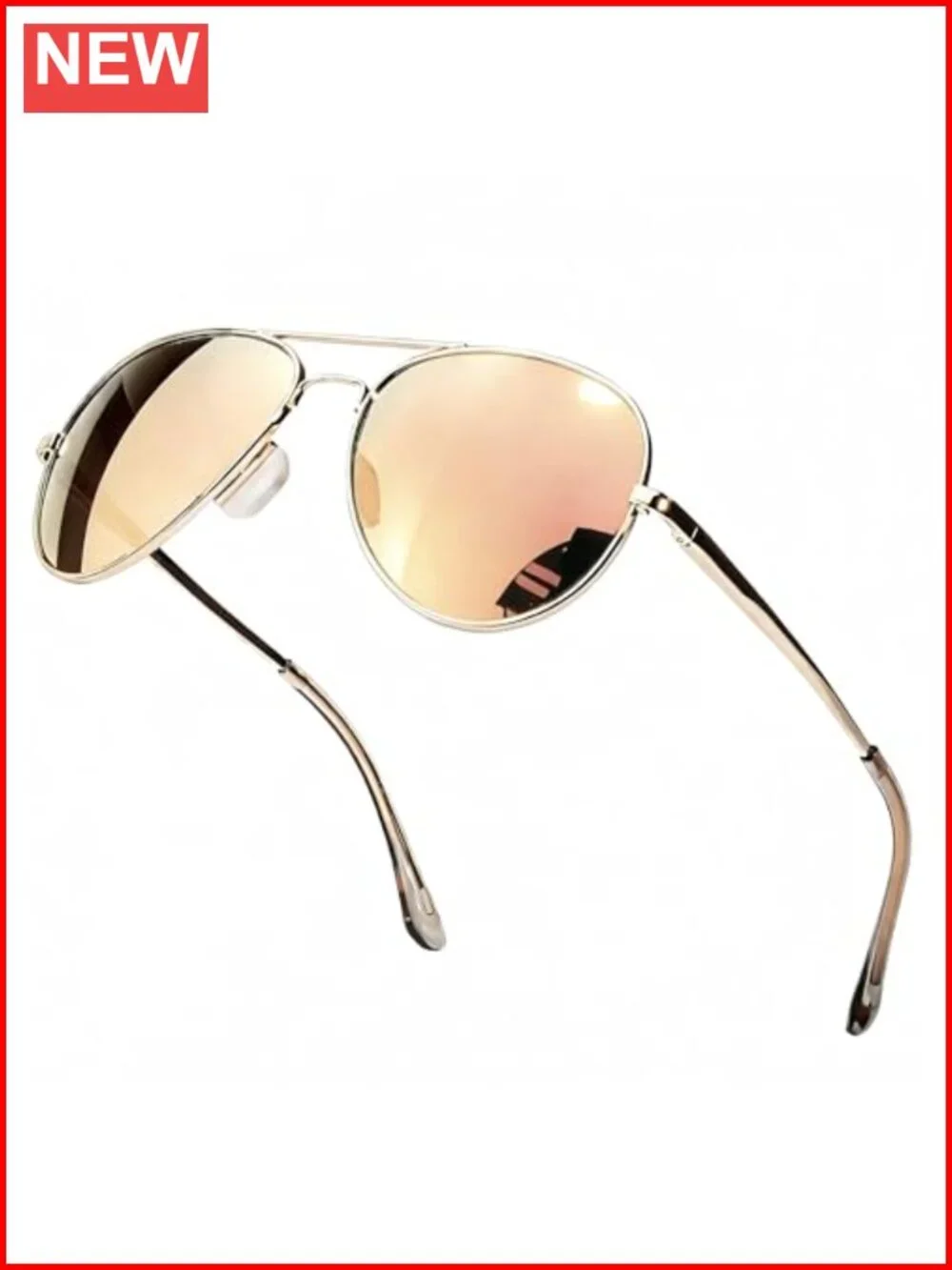 Oversized Aviator Polarized Sunglasses with UV Protection